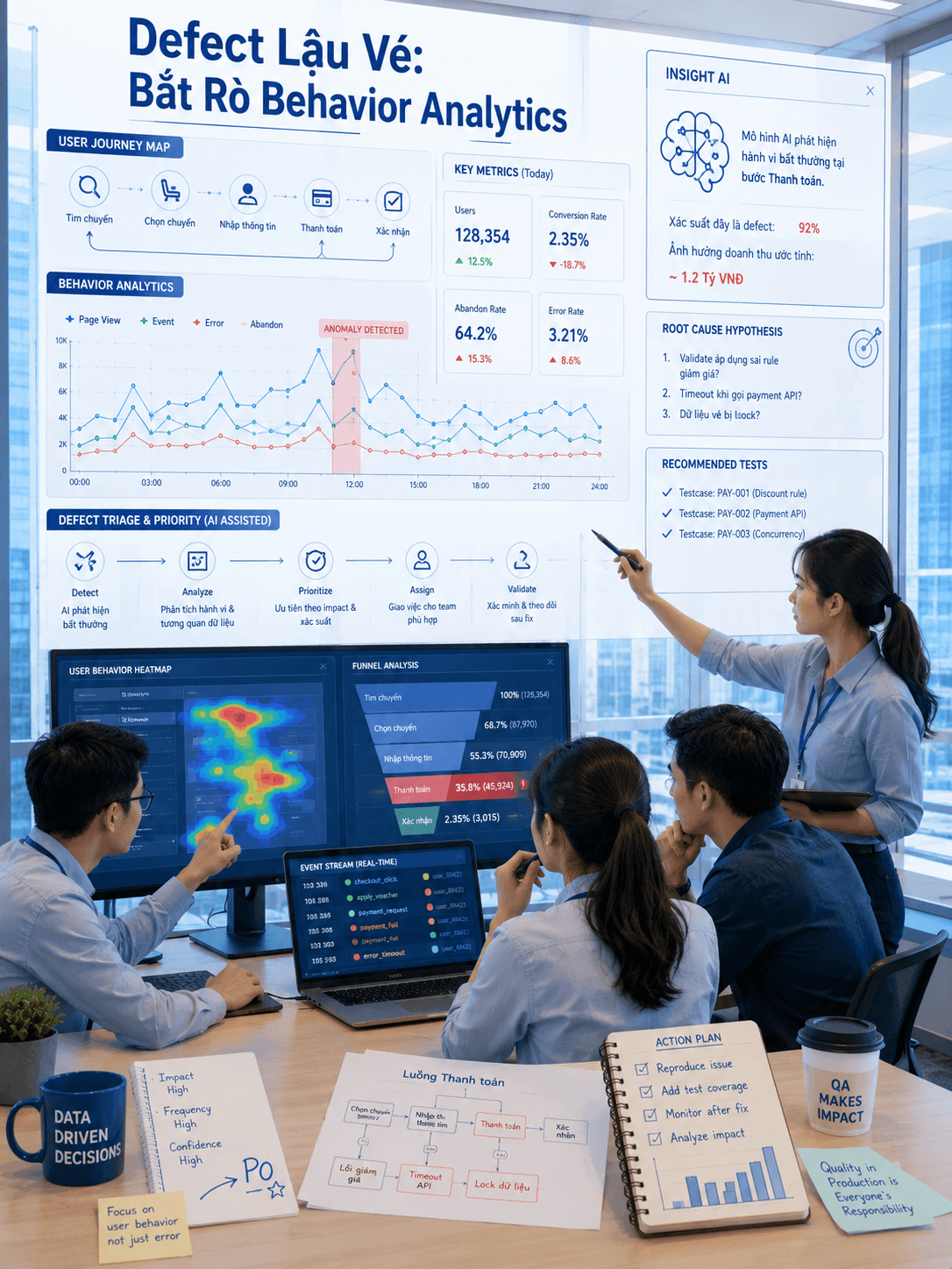 Defect Lậu Vé: Bắt Rò Behavior Analytics